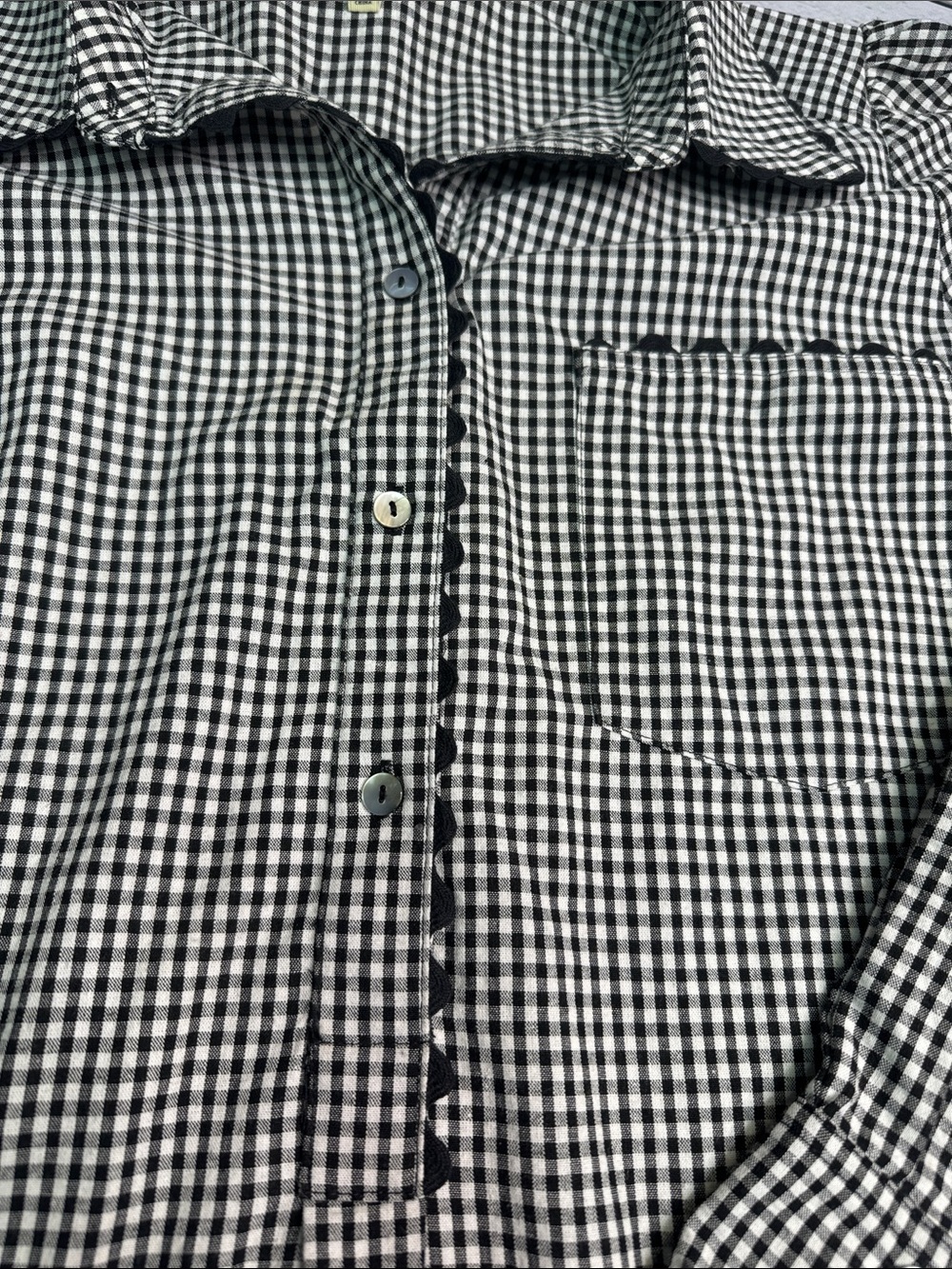 Women’s TUCKERNUCK Black And White Gingham Shirt Dress Size XL - Picture 4 of 6